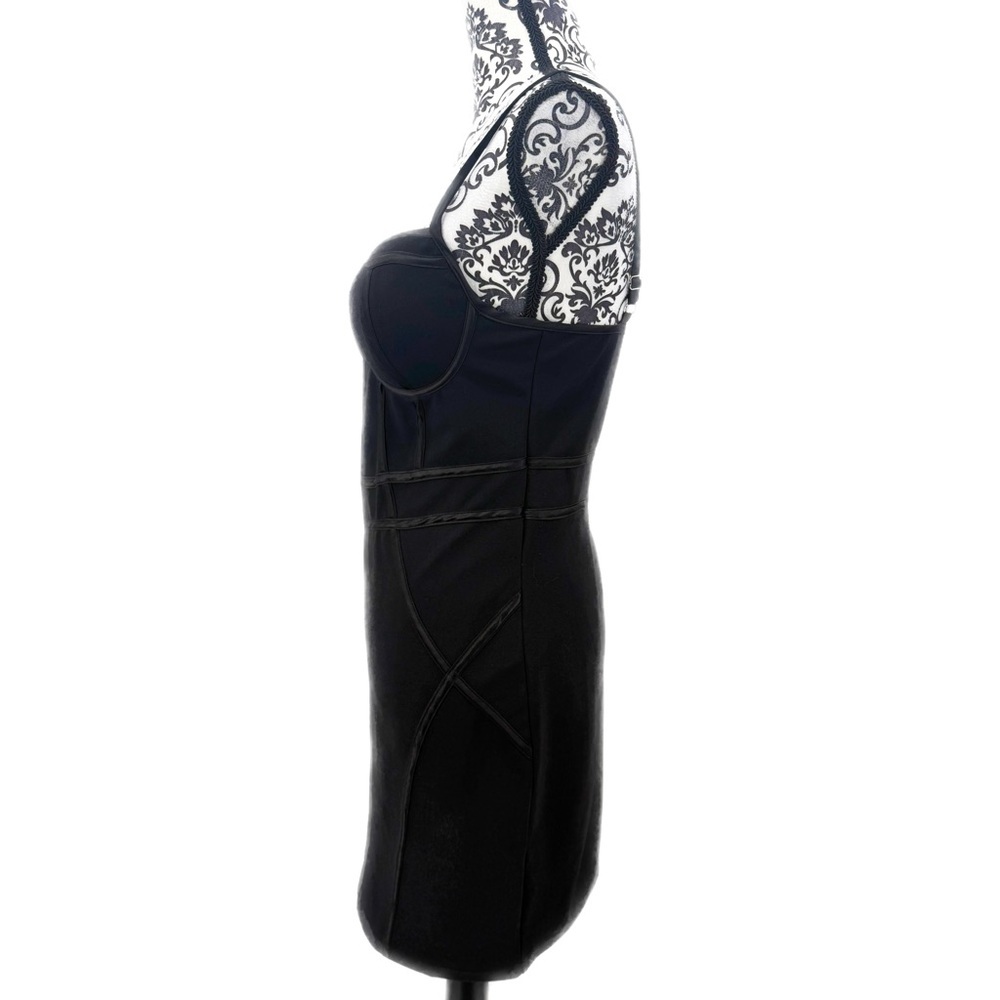 Blashe Black Corset Bustier Mini Dress Bodycon Clubwear Y2K Party Going Out Dres - Picture 3 of 12
